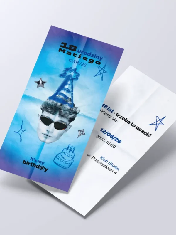 zaproszenia na 18 urodziny personalizowane dla chłopaka