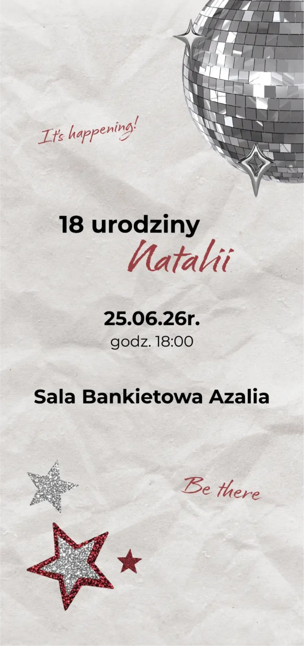 Zaproszenia na 18 urodziny - y2k, scrapbook, aesthetic